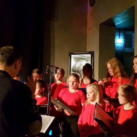 Barnakór Tónadans á tónleikum Jólin í Gránu sl. laugardagskvöld. Mynd: PF.