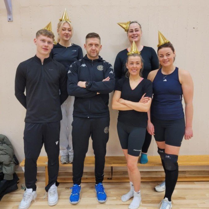 Sigurvegarar mótsins. Mynd tekin af huni.is