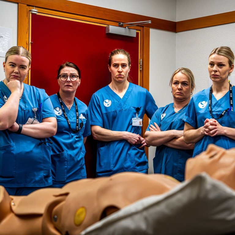 Einbeittir læknar HSN á Sauðárkróki á æfingunni. MYND AÐSEND