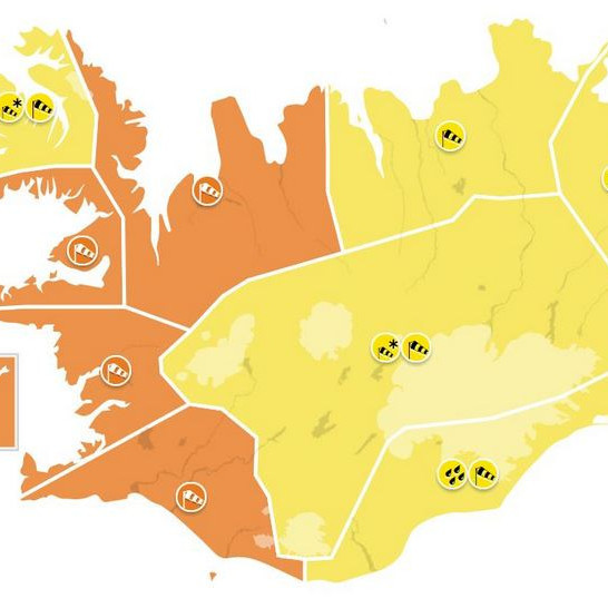 Búist við ofsaveðri, suðaustan og sunnan 25-30 m/s