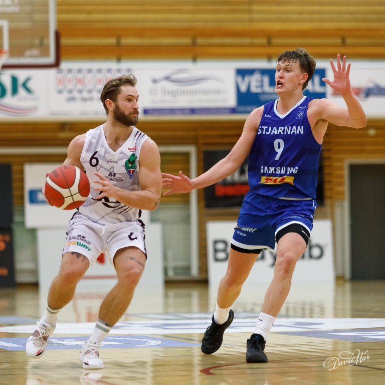 Arnar var stigahæstur Stólanna í gær. Hér er hann í bikarleik gegn Stjörnunni fyrr í vetur. MYND: DAVÍÐ MÁR