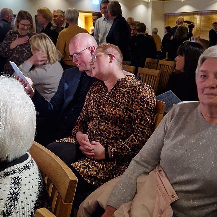 Hluti gesta í sal frímúrara í gær. MYNDIR: ÓMAR BRAGI