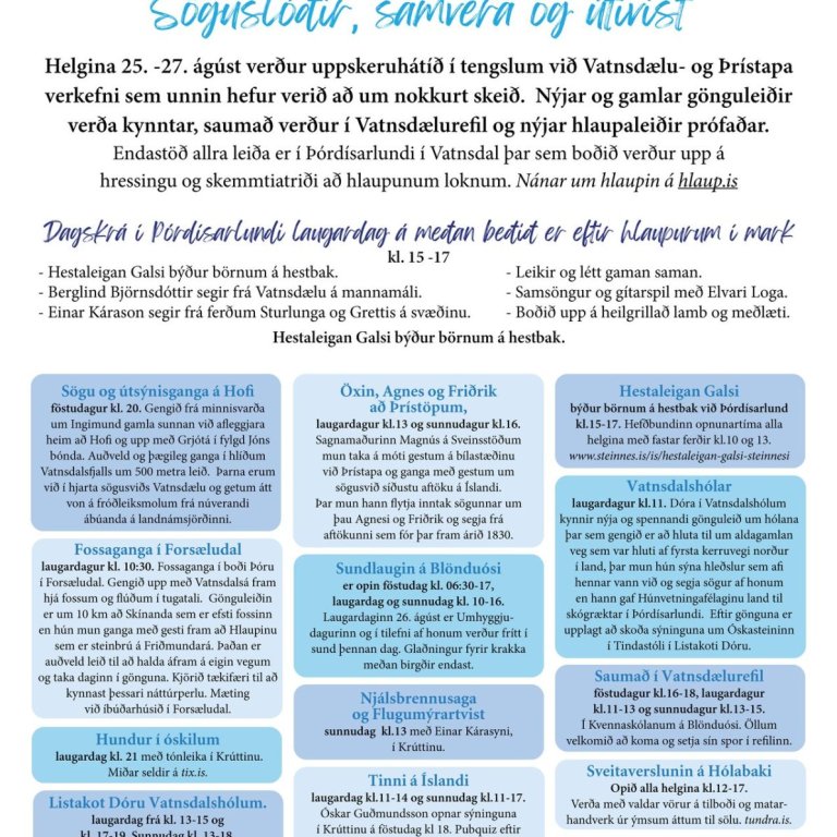 Metnaðafull dagskrá eins og sjá má. MYND: Húnabyggð