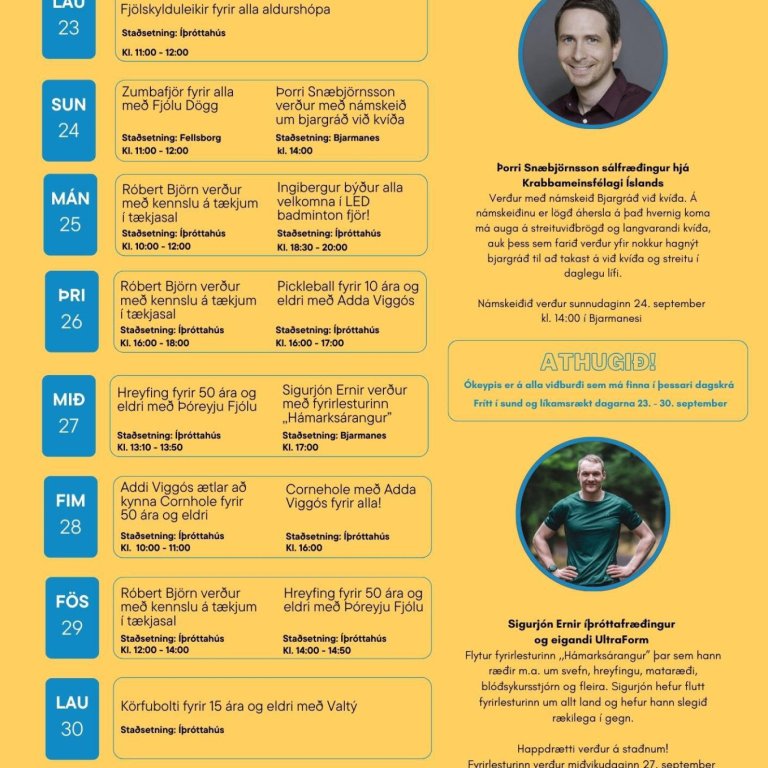 Metnaðarfull dagskrá á Skagaströnd. MYND FACEBOOKSÍÐA SKAGASTRANDAR