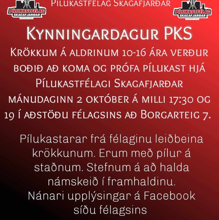 Kynningardagur fyrir krakka. MYND FACEBOOKSÍÐA PKS.