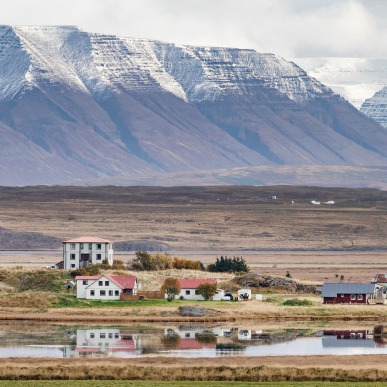Sjávarborgin að skarta sínu fegursta. Ljósm. Róbert Daníel Jónsson