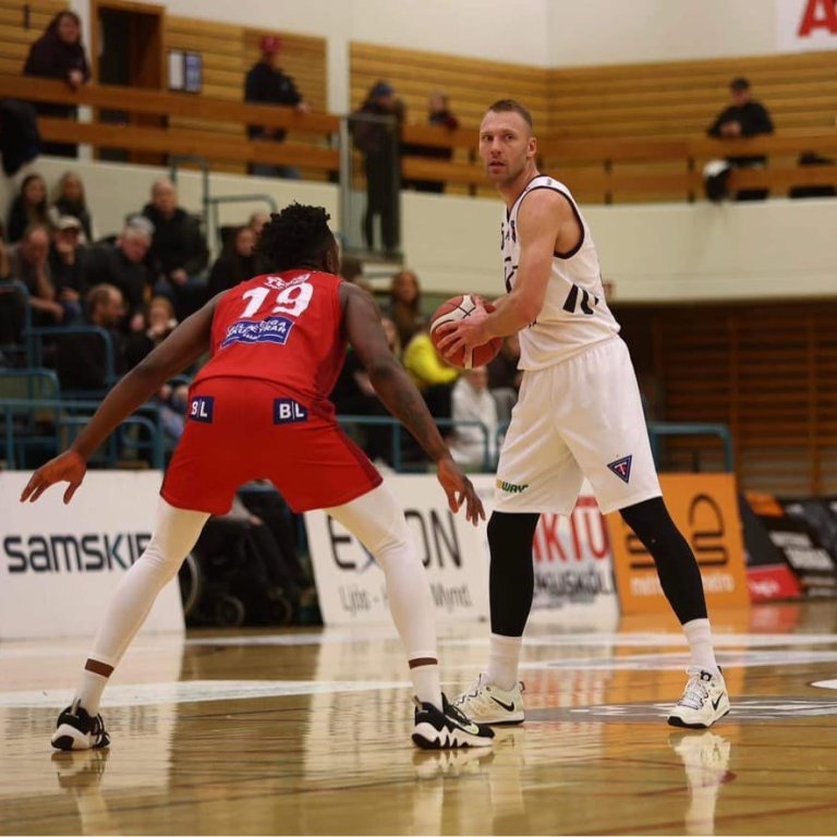 Drungilas átti góðan leik og skoraði 22 stig í leiknum. MYND TEKIN AF FACEBOOK-SÍÐU KÖRFUKNATTLEIKSDEILDAR TINDASTÓLS.