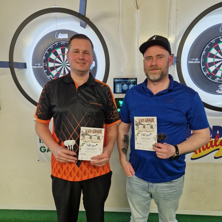 Þórður Ingi og Jón Oddur. MYND:PÍLUKASTFÉLAG SKAGAFJARÐAR.