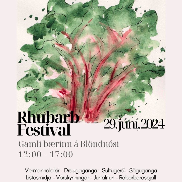 Plakat hátíðarinnar. Tekið af Facebooksíðunni Rabarbarahátíð.