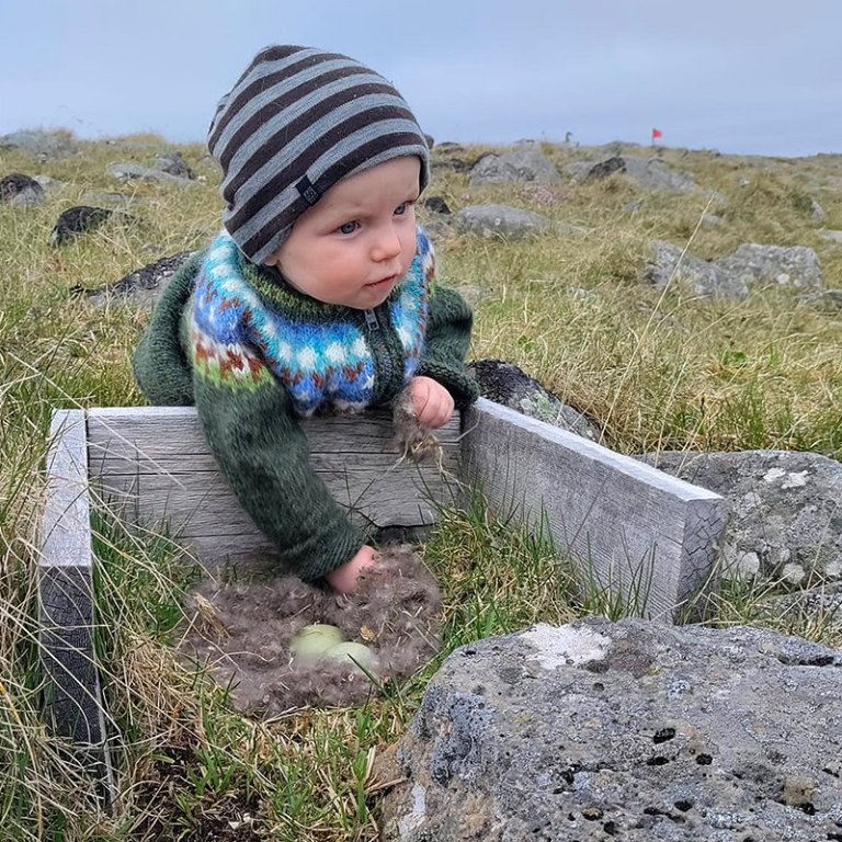 Það hjálpast allir að, ungir sem aldnir, á Hrauni. MYNDIR: GUNNI RÖGG