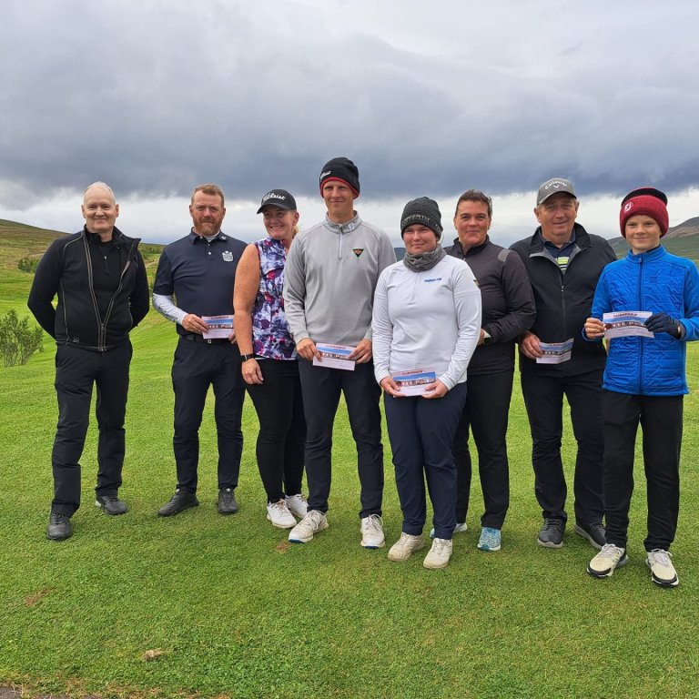 Verðlaunahafar á Hlíðarkaupsmótinu sl. helgi. Mynd af Facebook-síðu GSS.