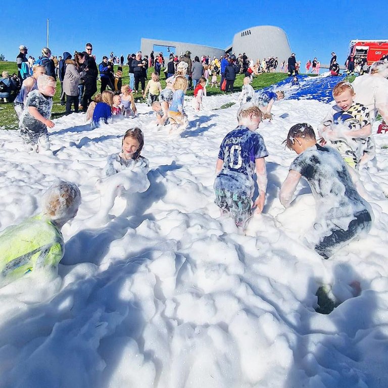 Froðurennibrautin er sígild. MYNDIR: KRISTÍN INGIBJÖRG LÁRUSDÓTTIR