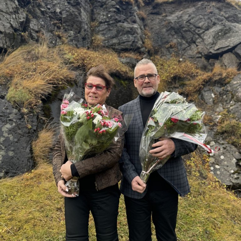 Jónína Stefánsdóttir og Guðmundur Sveinsson. MYND LH