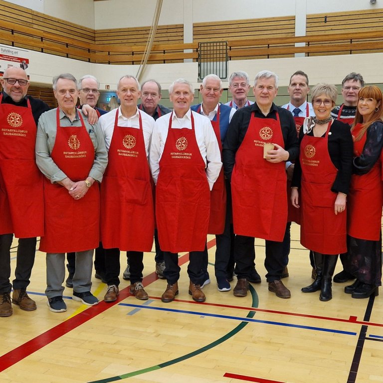 Félagar Rótarýklúbbs Sauðárkróks.MYND ÓMAR BRAGI STEFÁNSSON