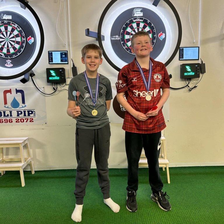 Sigurbjörn Darri og Friðrik Henrý ánægðir með árangurinn. Mynd tekin af PKS.