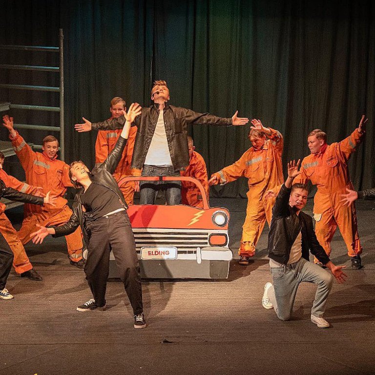 Frá sýningu unglingastigs Húnaskóla á Grease. MYNDIR: RÓBERT DANÍEL