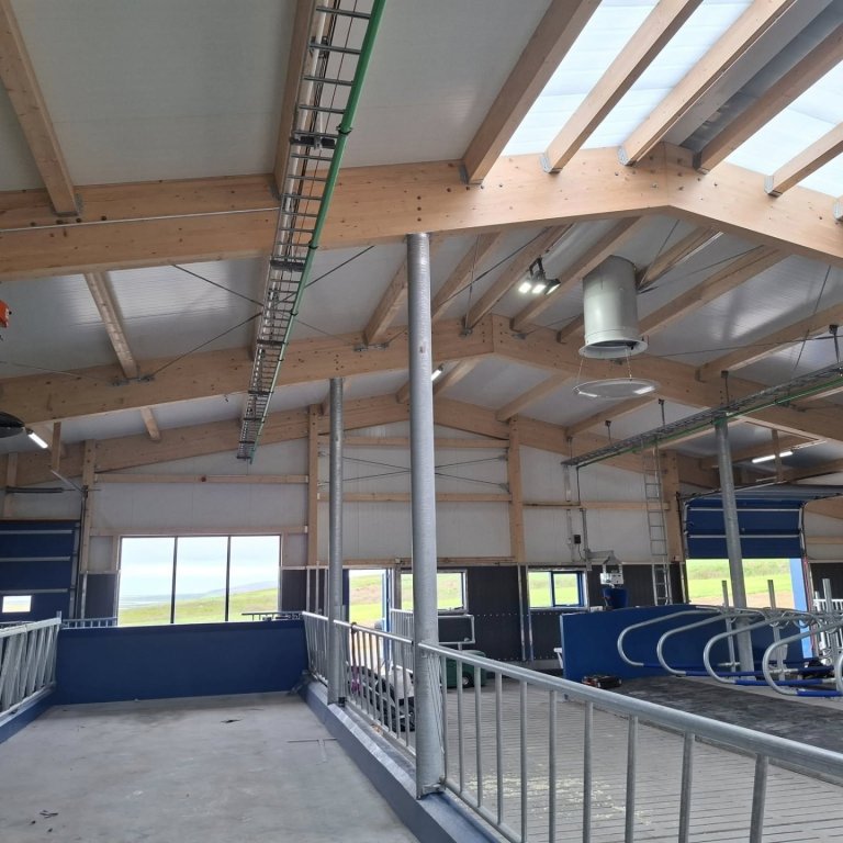 Svona er fjósið að innan. Mynd:Aðsend.