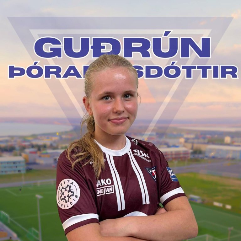 Guðrún Þórarinsdóttir mætt á Krókinn. Mynd: Davíð Már