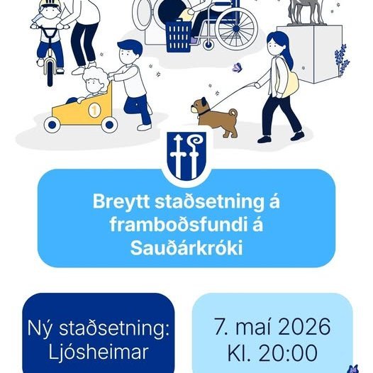 Auglýsing um breyttan fundarstað.