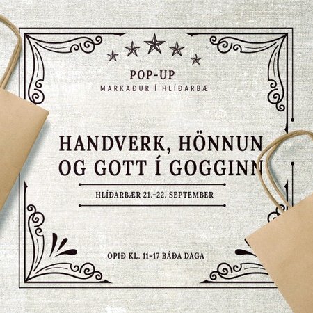 Handverk, hönnun og gott í gogginn í Hlíðarbæ