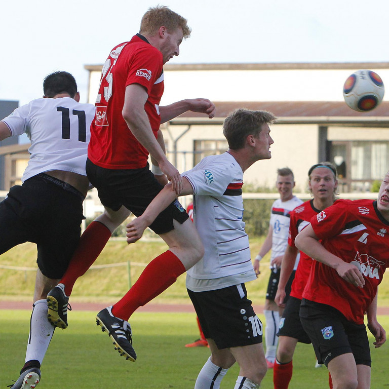 Háloftabarátta á Sauðárkróksvelli. MYND: ÓAB