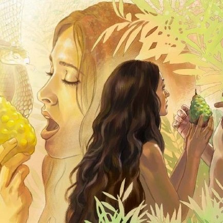 Höggormurinn leynist víða og nú má finna hann á samfélagsmiðlunum þar sem hann freistar fólks sem aldrei fyrr. Hér er hann á kunnuglegum slóðum í Eden. Mynd af vefútgáfu Varðturnsins.