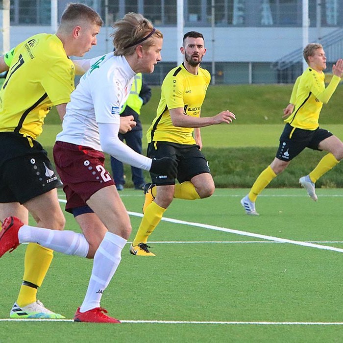 Addi Ólafs á fullri ferð í leiknum í dag. MYND: ÓAB