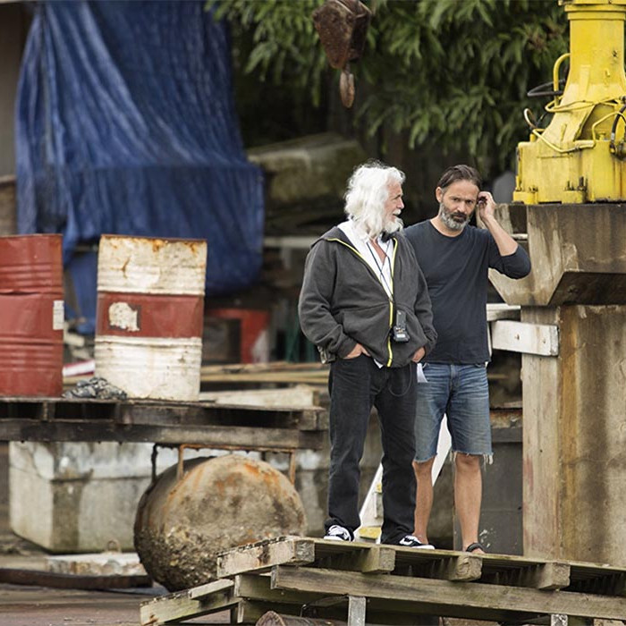 Baltasar Kormákur á einum tökustað myndarinnar ásamt Robert Richardson kvimyndatökumanni. MYND AF IMDb