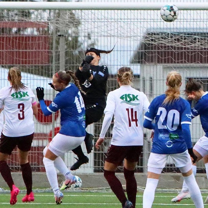 Verður Amber í markinu í lokaleiknum? MYND: ÓAB