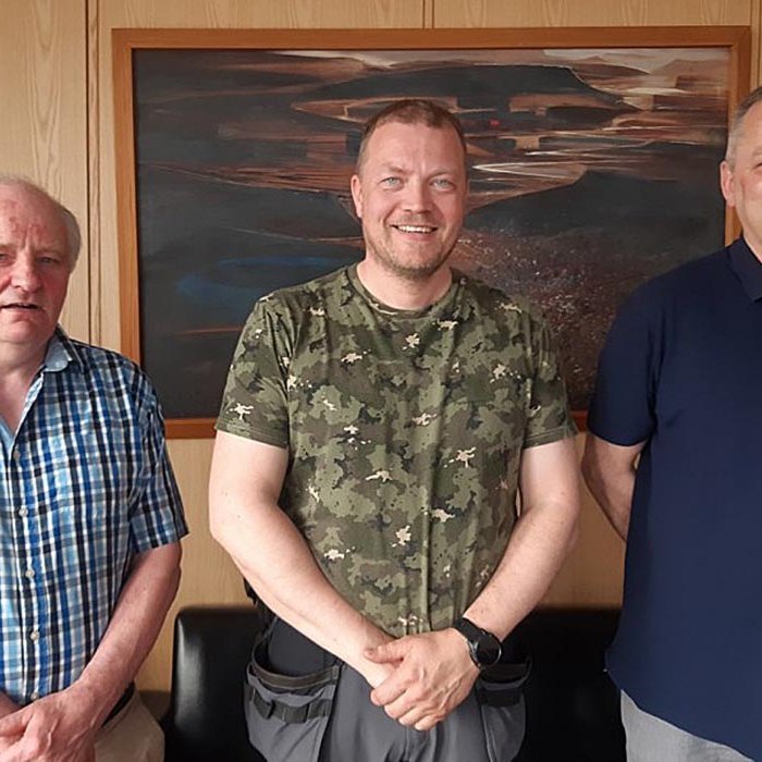 Ný stjórn Ámundakinnar. Frá vinstri: Jón Gíslason varaformaður, Guðmundur Haukur Jakobsson formaður og Pétur Friðjónsson ritari. MYND: JÓHANNES TORFASON