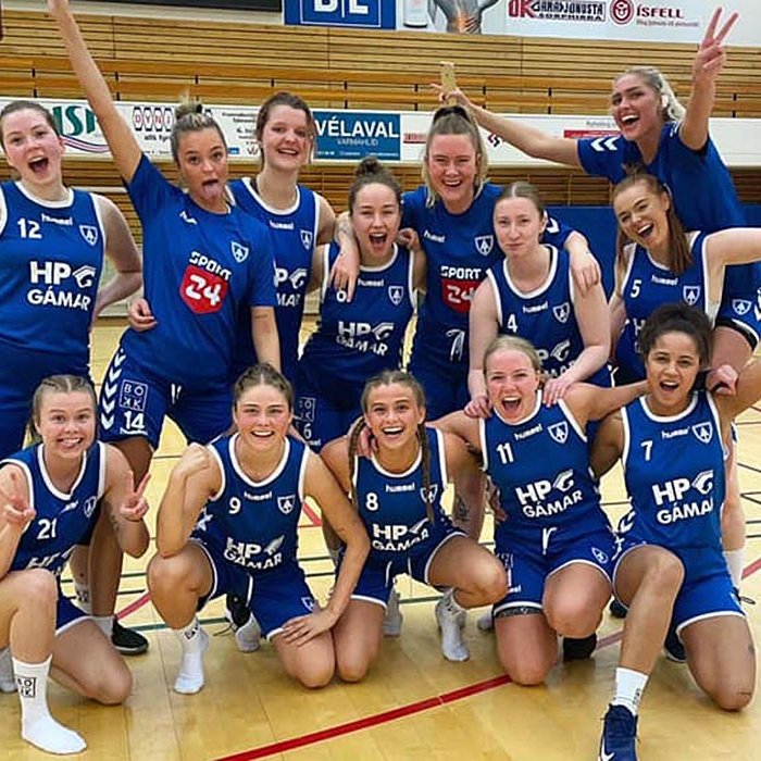 Sigurlið Ármanns í Síkinu sl. vor. Þær eru enn sterkari í ár og hafa verið á toppi 1. deildar mest allt tímabilið. MYND AF FACEBOOK