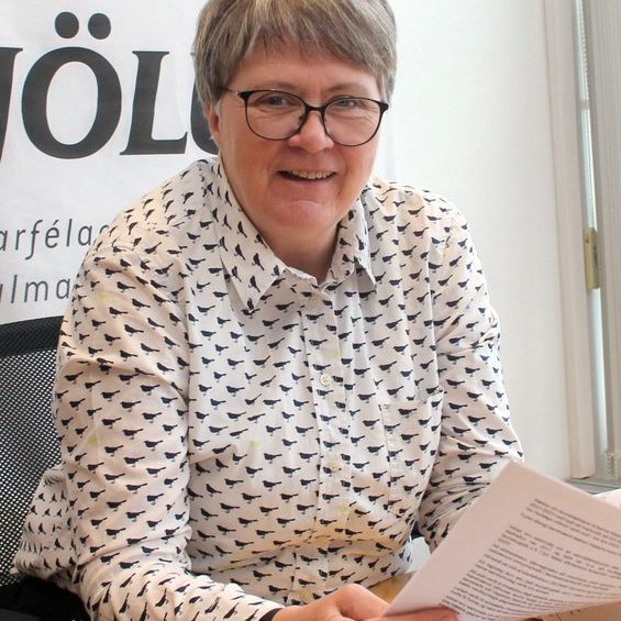 Mynd: Arna Jakobína Björnsdóttir, formaður Kjalar, stéttarfélags starfsmanna í almannaþjónustu.