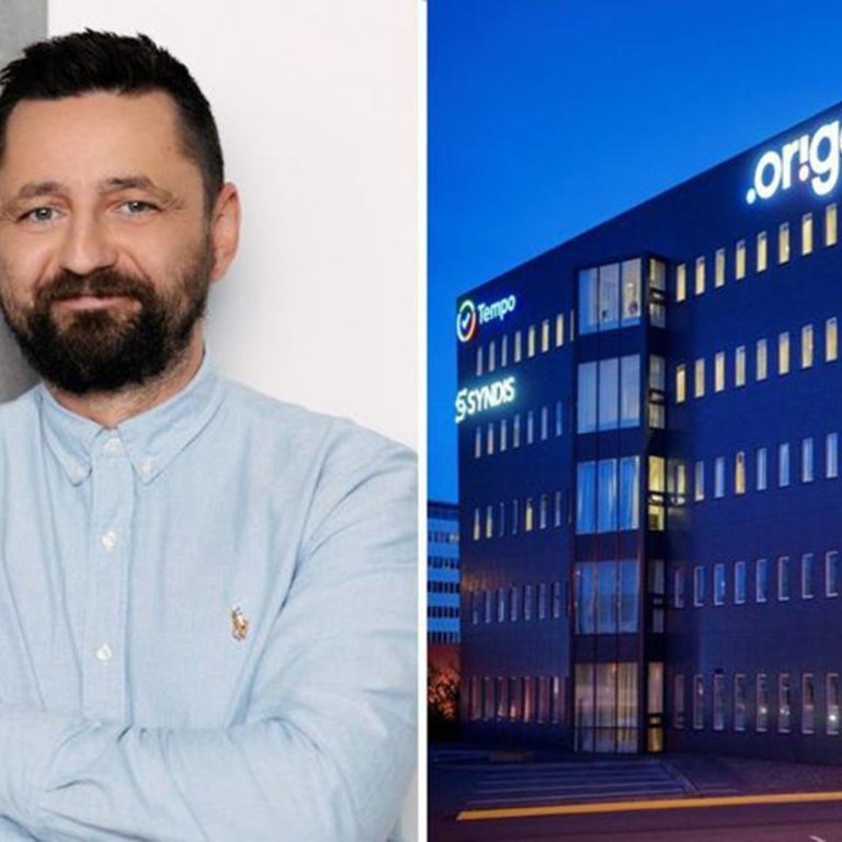 Árni Geir til vinstri og höfuðstöðvar Origo til hægri. MYND AF ORIGO.IS