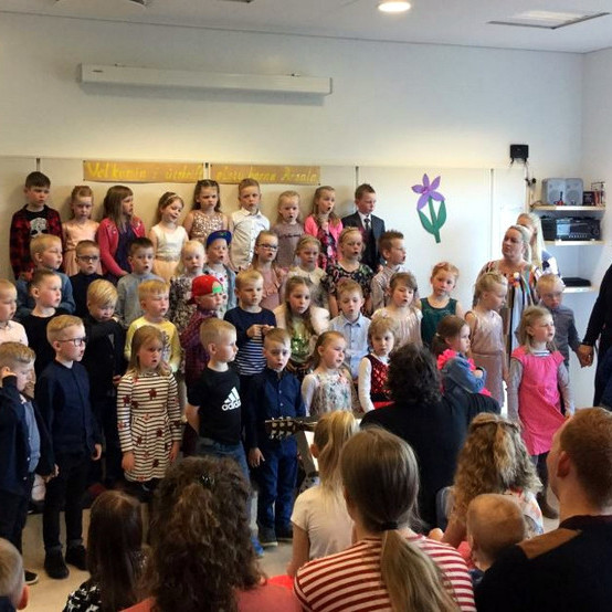 Útskriftarhópur á leikskólanum Ársölum. Mynd af skagafjordur.is.