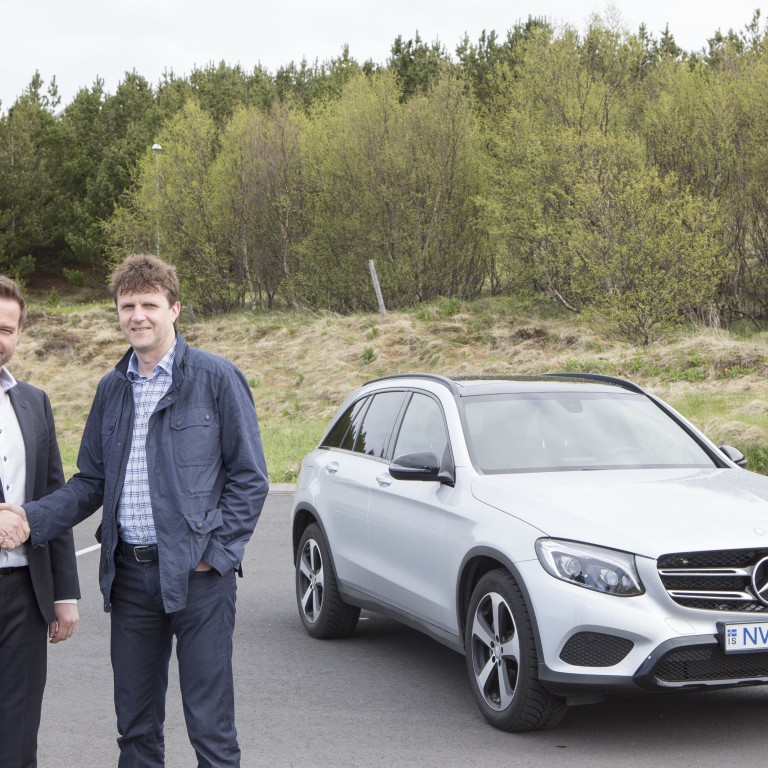 Jón Trausti Ólafsson, framkvæmdastjóri Öskju, og Steingrímur Birgisson, forstjóri Hölds.