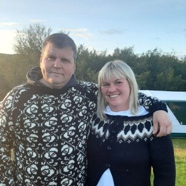 Ólafur ásamt konu sinni Ingu Sóleyju Jónsdóttur