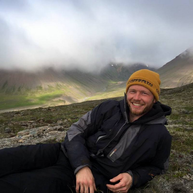 Mynd: Á Frostastaðafjalli, Vindárdalur í baksýn: Mynd úr einkasafni.