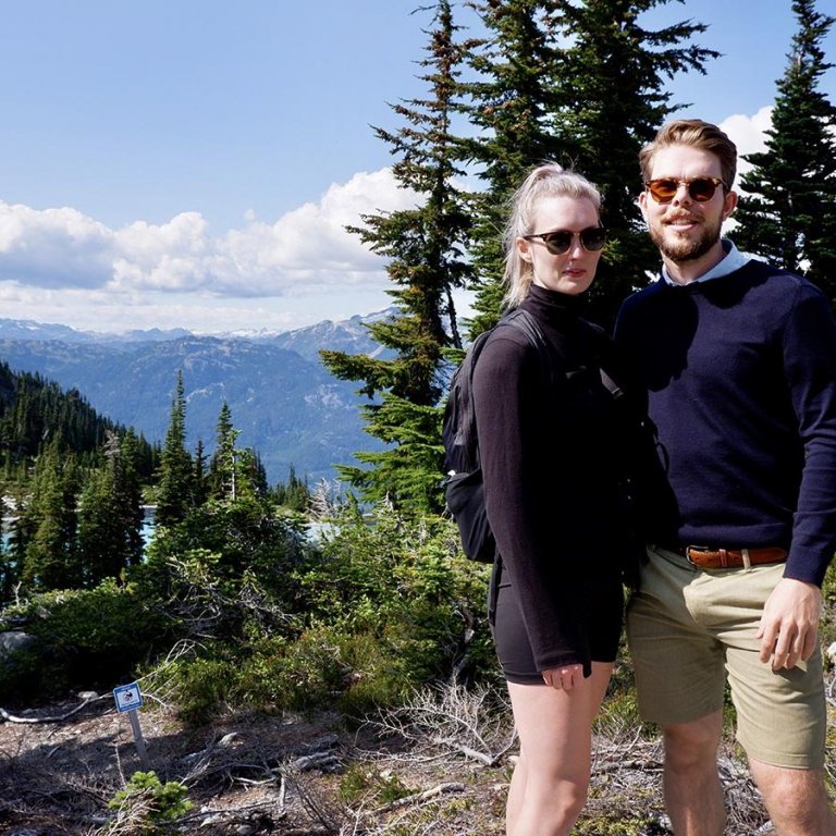 Áslaug Sóllila og Friðrik í Whistler. Aðrar myndir eru teknar í Vancouver og nágrenni. MYNDIR AÐSENDAR