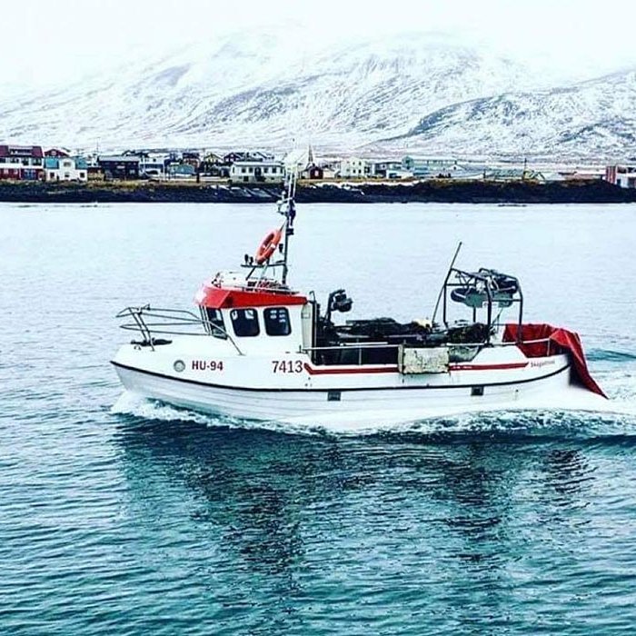 Auður HU 94 er eini báturinn í stærðarflokki báta sem eru undir 8 bt. sem hefur landað yfir 100 tonnum það sem af er kvótaárinu. MYND AF VEF SKAGASTRANDAR
