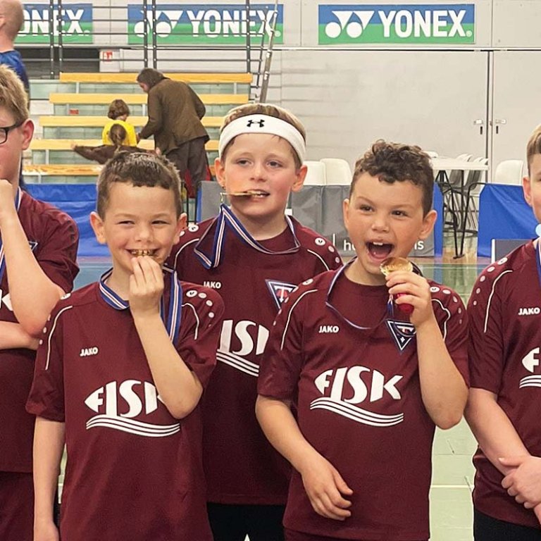 Ungir og hressir badmintonspilarar. MYNDIR AF SÍÐU TINDASTÓLS