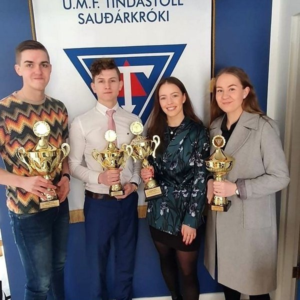 Konráð Freyr Sigurðsson, Atli Dagur Stefánsson, Laufey Harpa Hakkdórsdóttir og Bergljót Ásta Pétursdóttir. Aðsendar myndir.