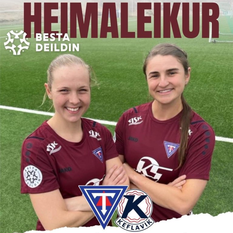 Skagfirðingarnir Bryndís Rut og Murielle Tiernan klárar í slaginn.