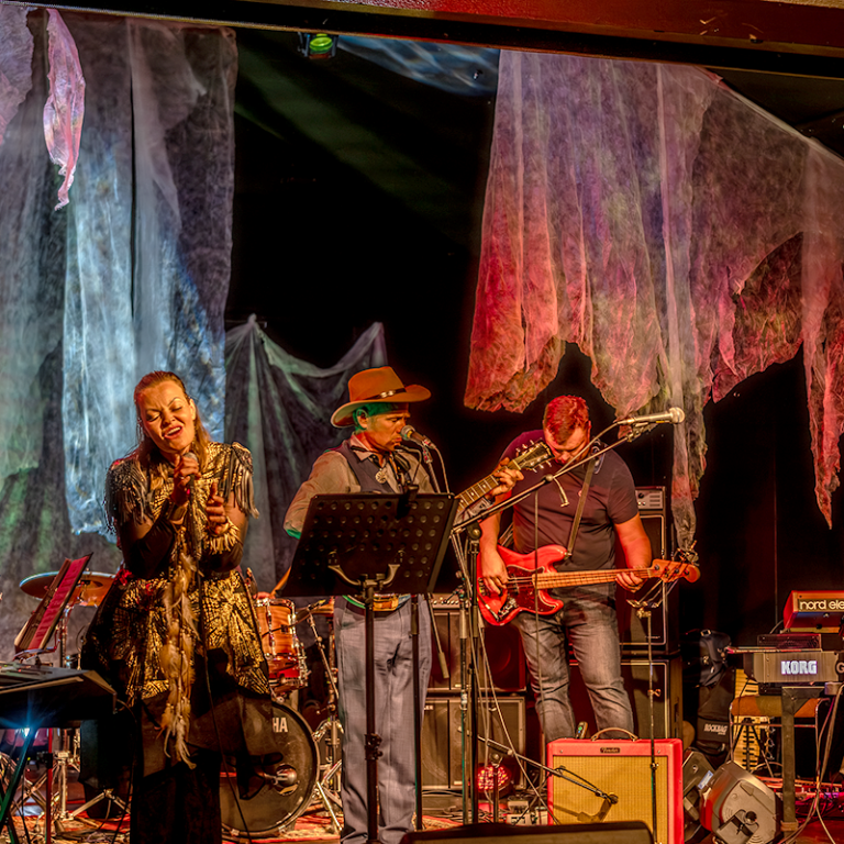 Contalgen Funeral var síðasta atriðið á svið. MYND: BALDVIN