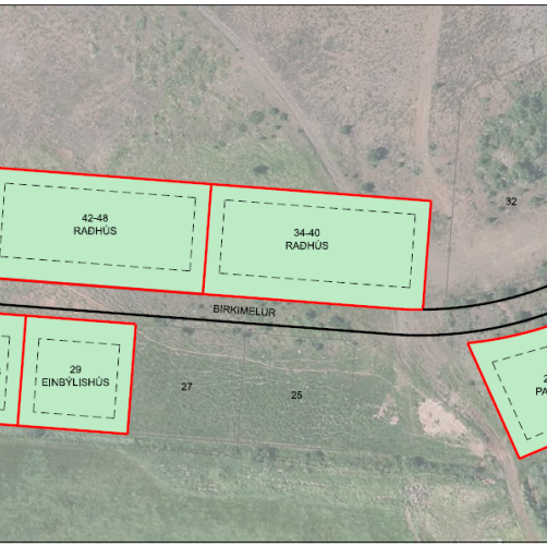 Lausar lóðir við Birkimel í Varmahlíð.MYND SKAGAFJÖRÐUR