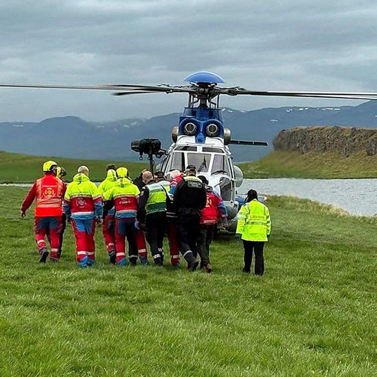 Frá aðgerðum í Hegranesi á laugardaginn. MYND FRÁ LANDSBJÖRG