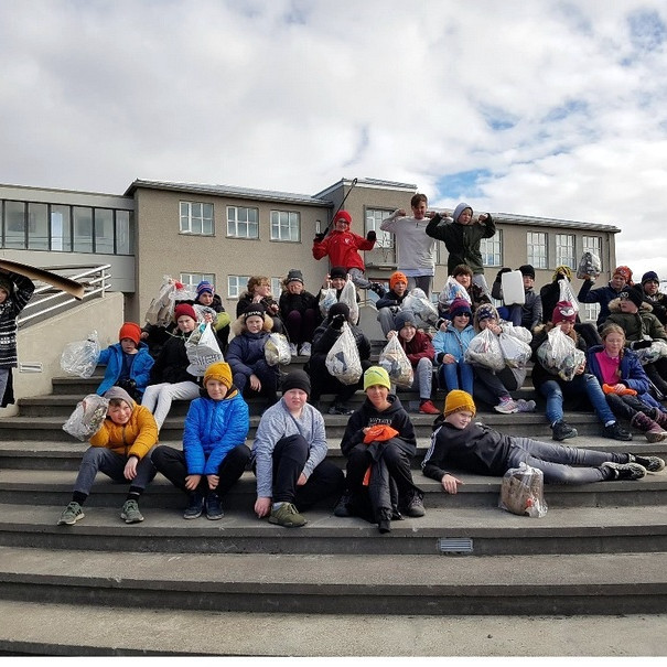 Duglegir nemendur í Blöndskóla. Mynd:Facebooksíða Blönduskóla.