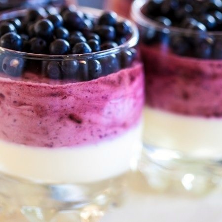 Bláberja Panna cotta.