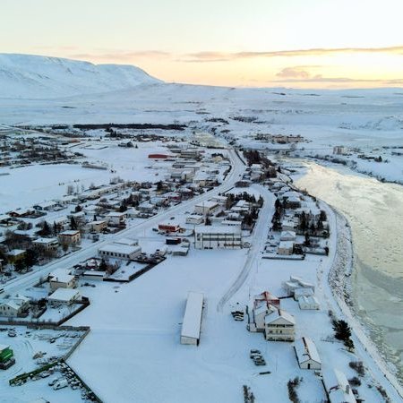 Horft yfir Blönduós. Ljósmynd: Helgi Sæmundur Guðmundsson.