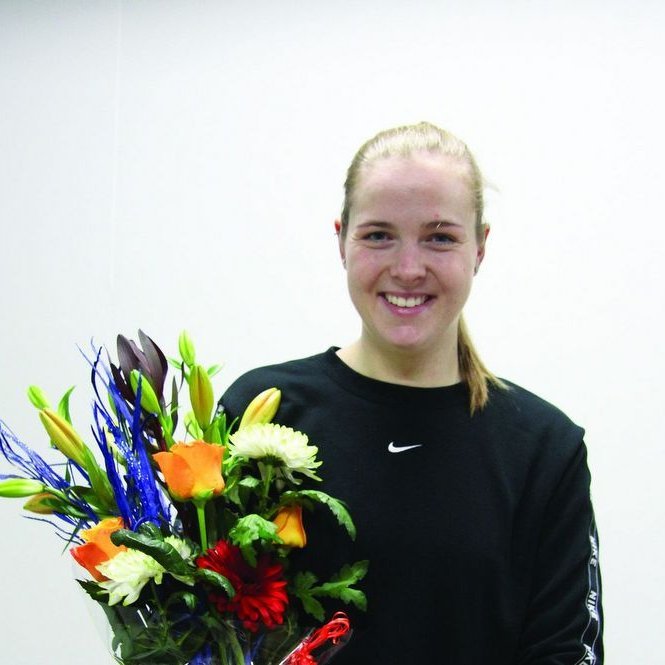 Bryndís Rut Haraldsdóttir, fyrirliði kvennaliðs Tindastóls í fótbolta var valinn maður ársins 2020. Mynd: ÓAB.