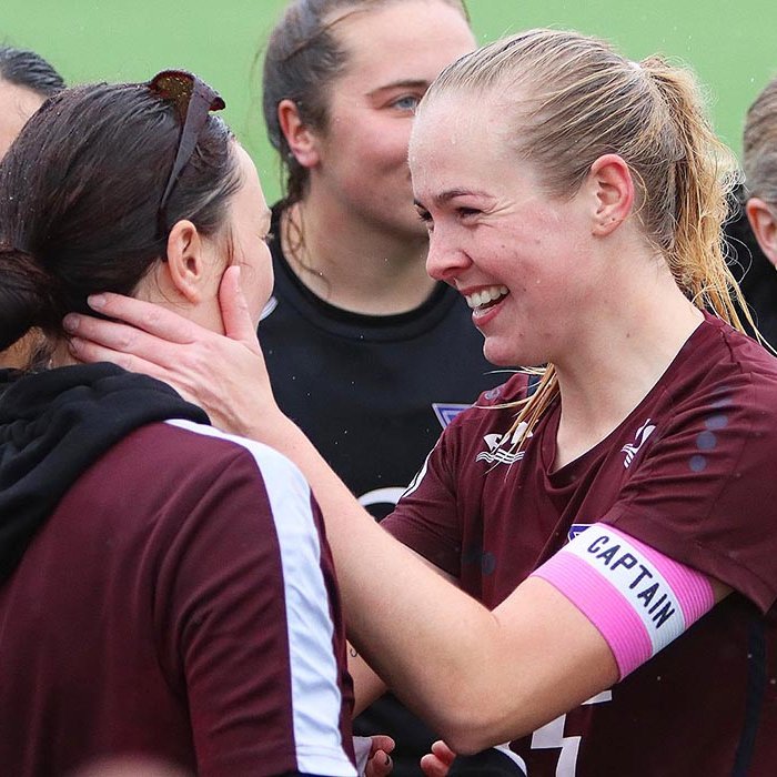 Bryndís Rut kampakát að loknum síðasta leik Tindastóls síðasta haust. MYND: ÓAB